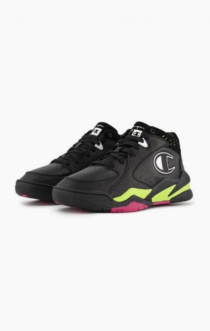 Chaussures de Sport Champion Zone Mid 90's Trainers Femme Noir | 8165-ANYJL