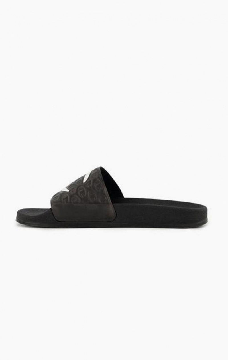 Claquette Champion C Logo Pool Slides Femme Noir | 6293-QKYSW