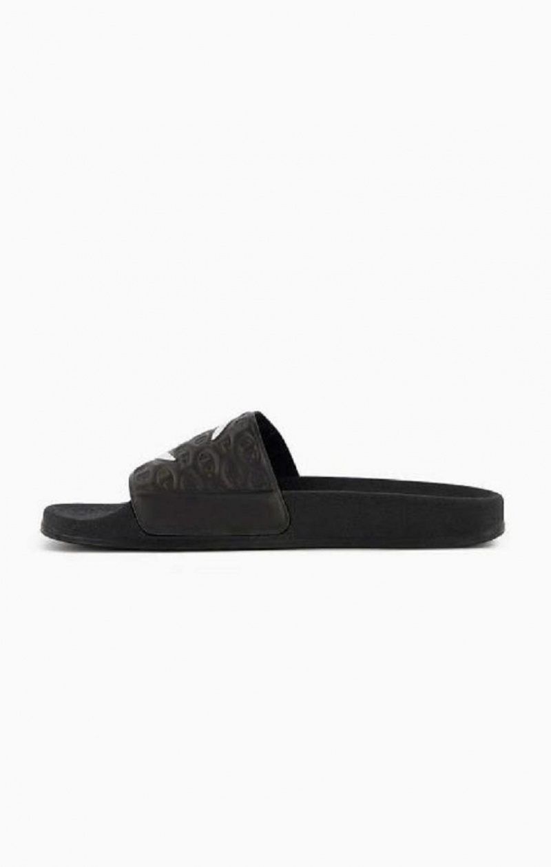 Claquette Champion C Patch Pool Slides Homme Noir | 6785-PLBGC