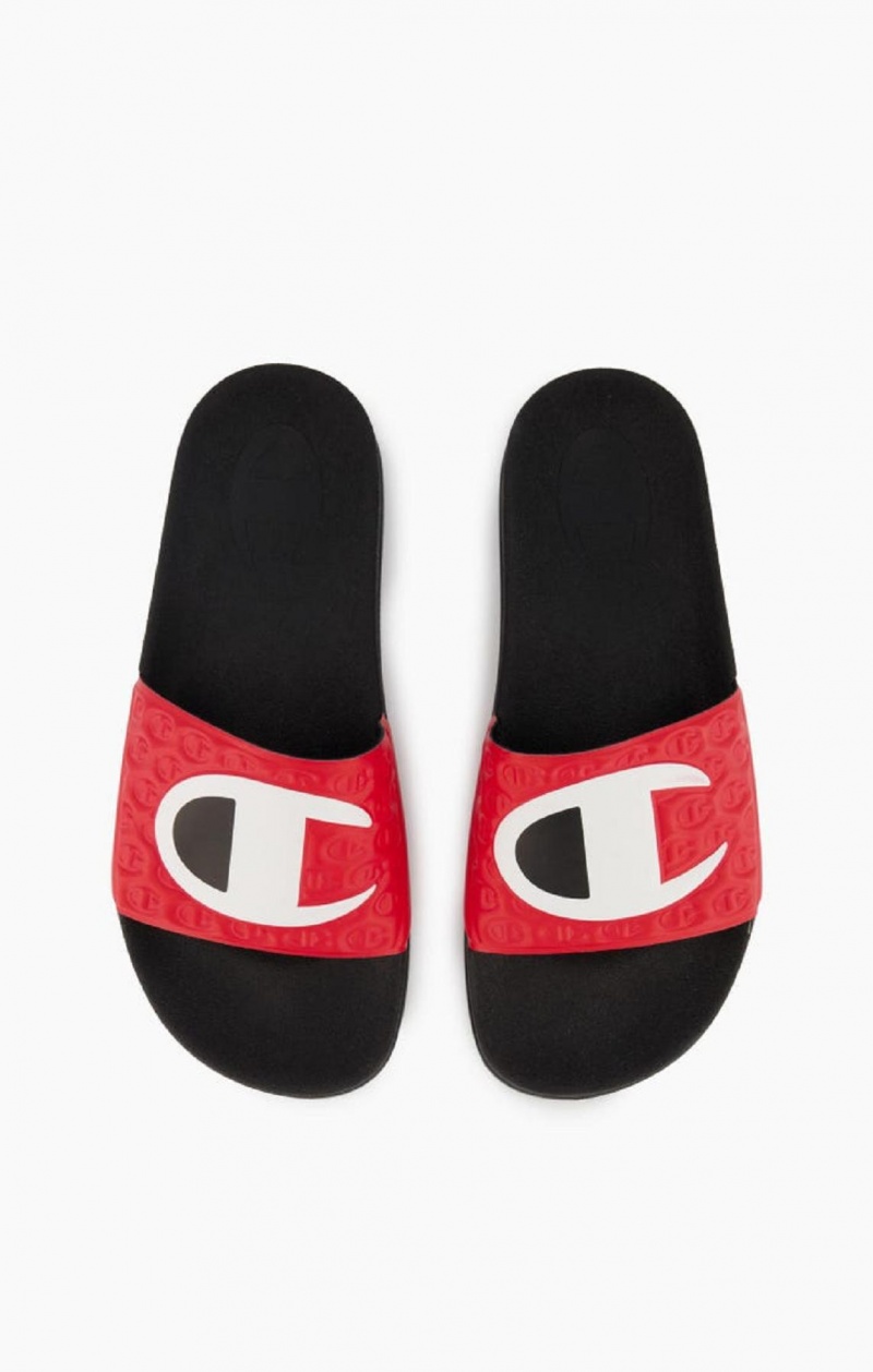 Claquette Champion C Patch Pool Slides Homme Rouge | 8295-PRDCV