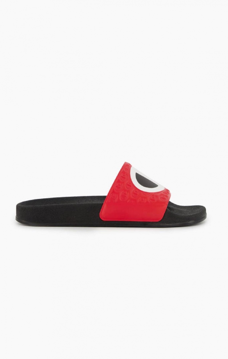 Claquette Champion C Patch Pool Slides Homme Rouge | 8295-PRDCV