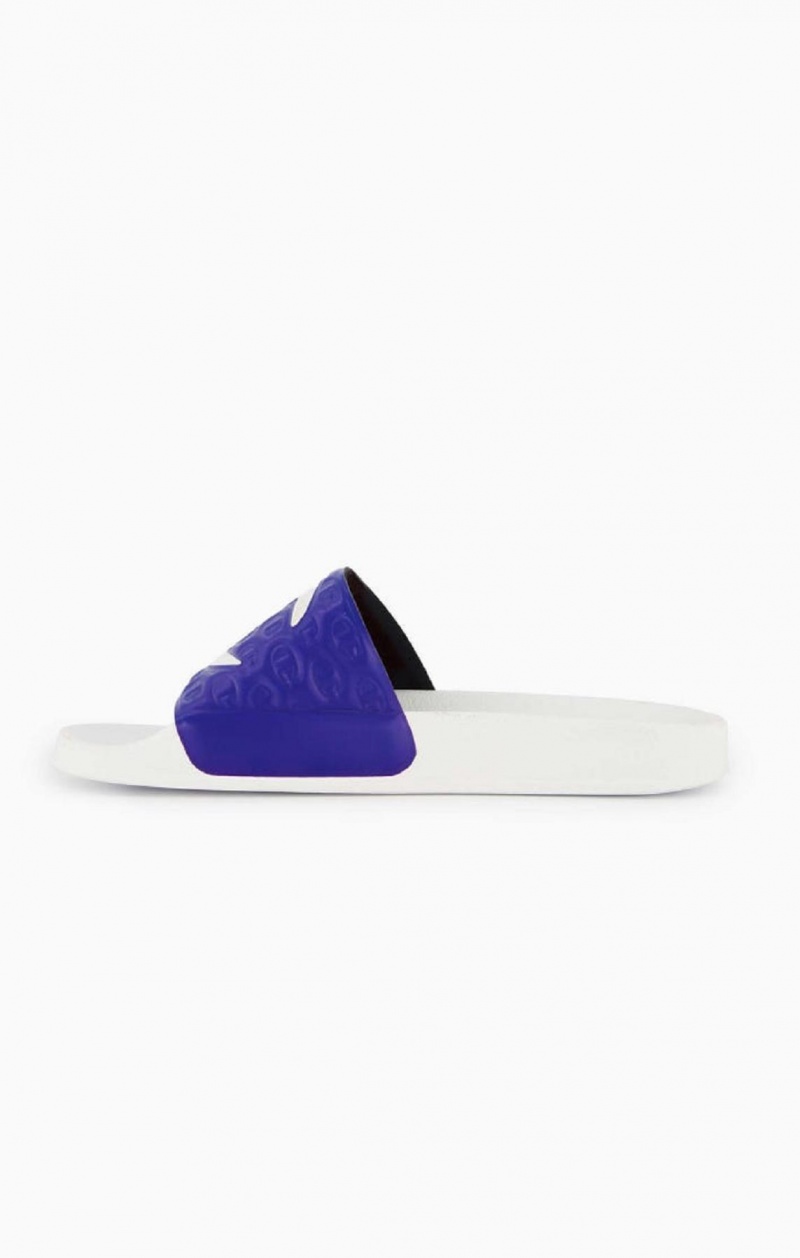 Claquette Champion C Patch Pool Slides Homme Blanche | 8160-UYQDR