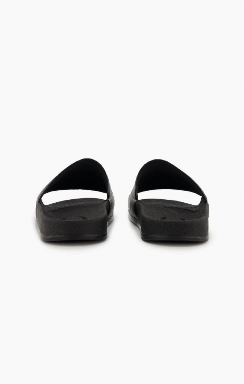 Claquette Champion Script Logo Pool Slides Femme Noir | 7480-CLBKH