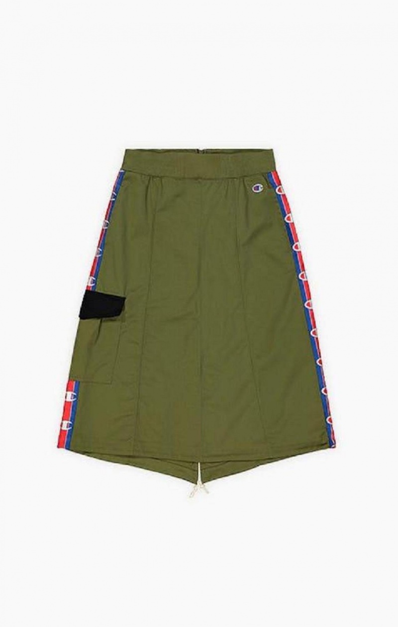 Jupes Champion Logo Tape Utility Midi Skirt Femme Vert Olive Vert | 9746-DZBYG