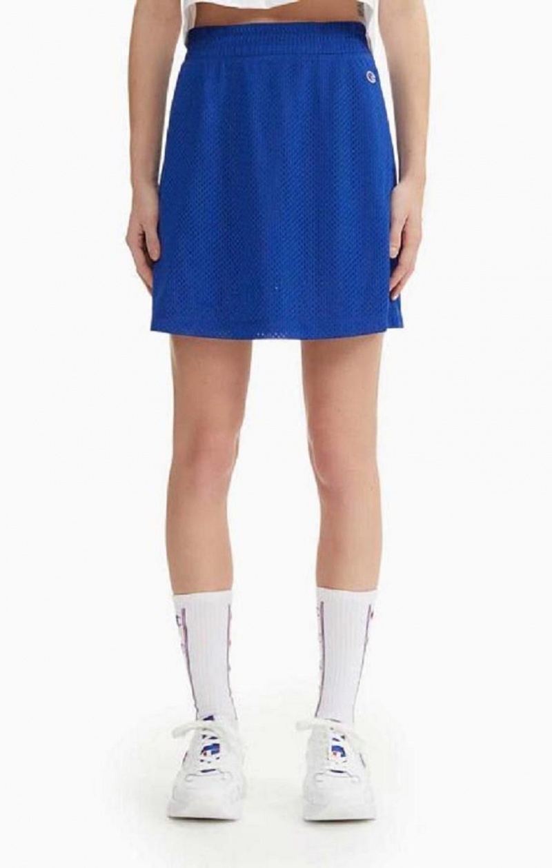 Jupes Champion Mesh Tennis Mini Skirt Femme Bleu | 1740-KIFWG