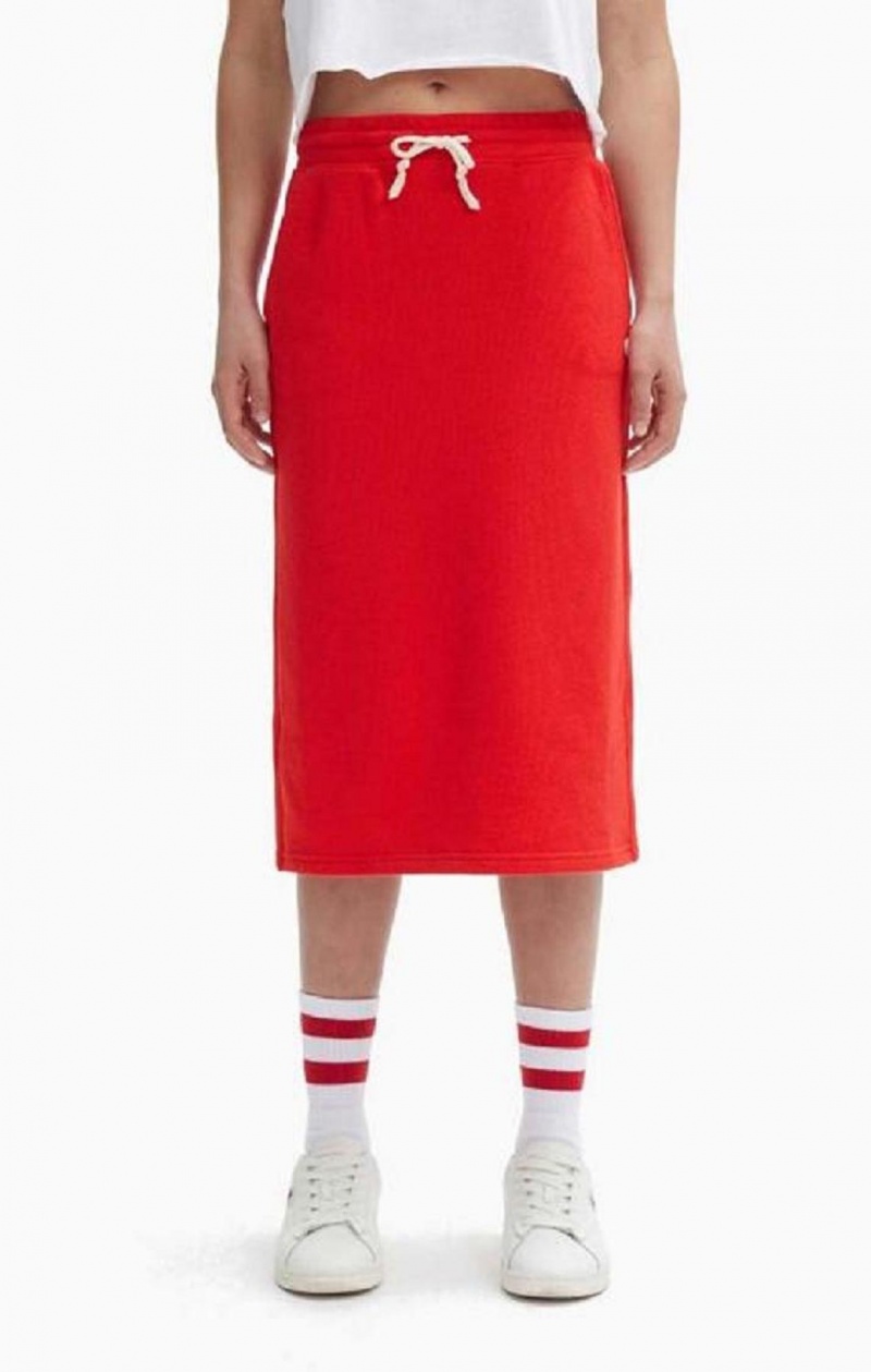 Jupes Champion Split Back Reverse Weave Midi Skirt Femme Rouge | 5608-ZLWCD