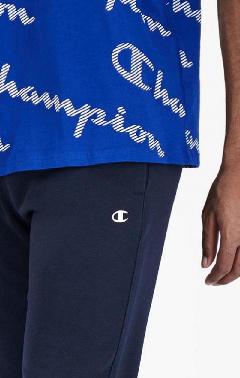 Pantalon Jogger Champion C Logo Detail Cuffed Joggers Homme Bleu Foncé | 7928-IMJPN