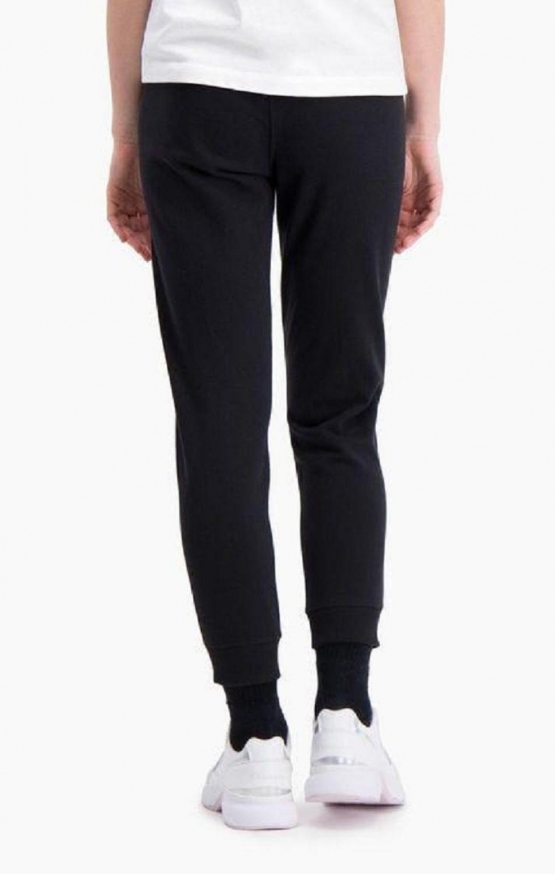 Pantalon Jogger Champion C Logo Nervuré Cuffed Joggers Femme Noir | 2341-XROCF