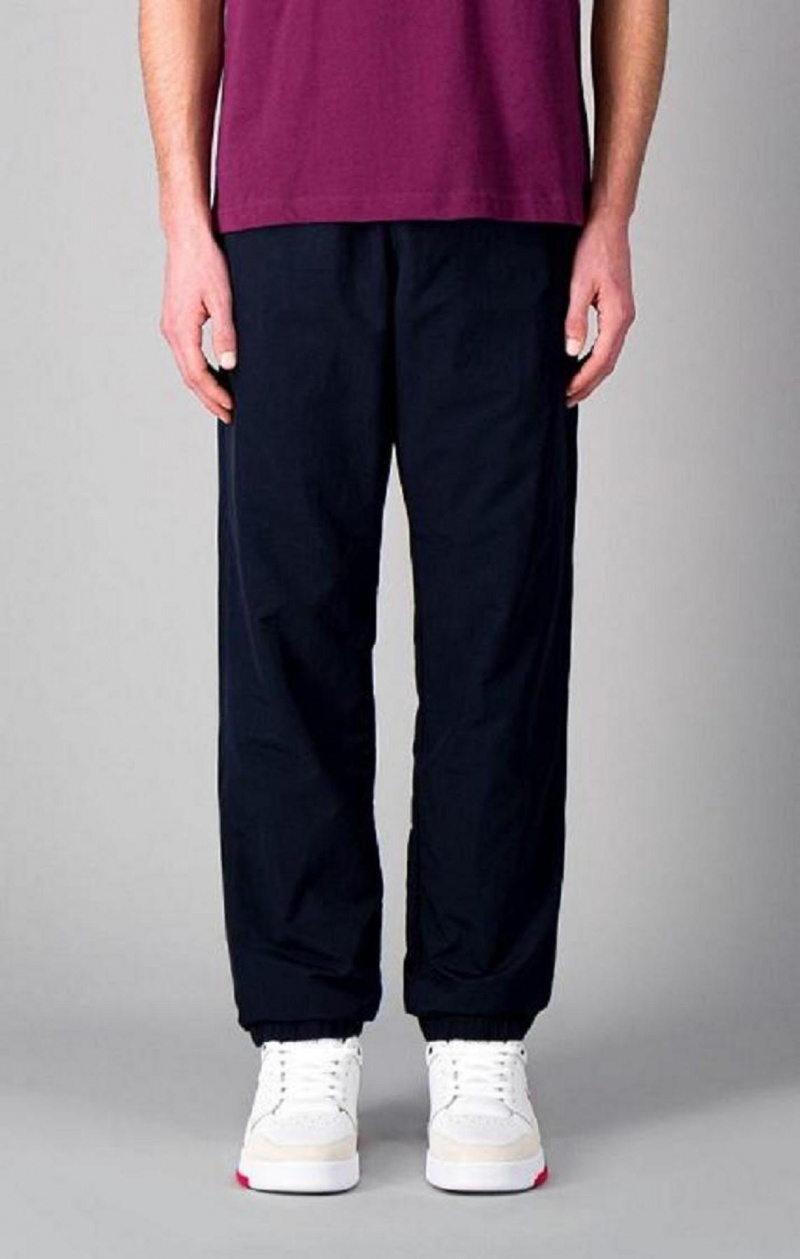 Pantalon Jogger Champion C Logo Patch Cuffed Piste Pants Homme Bleu Foncé | 8674-OYAEL