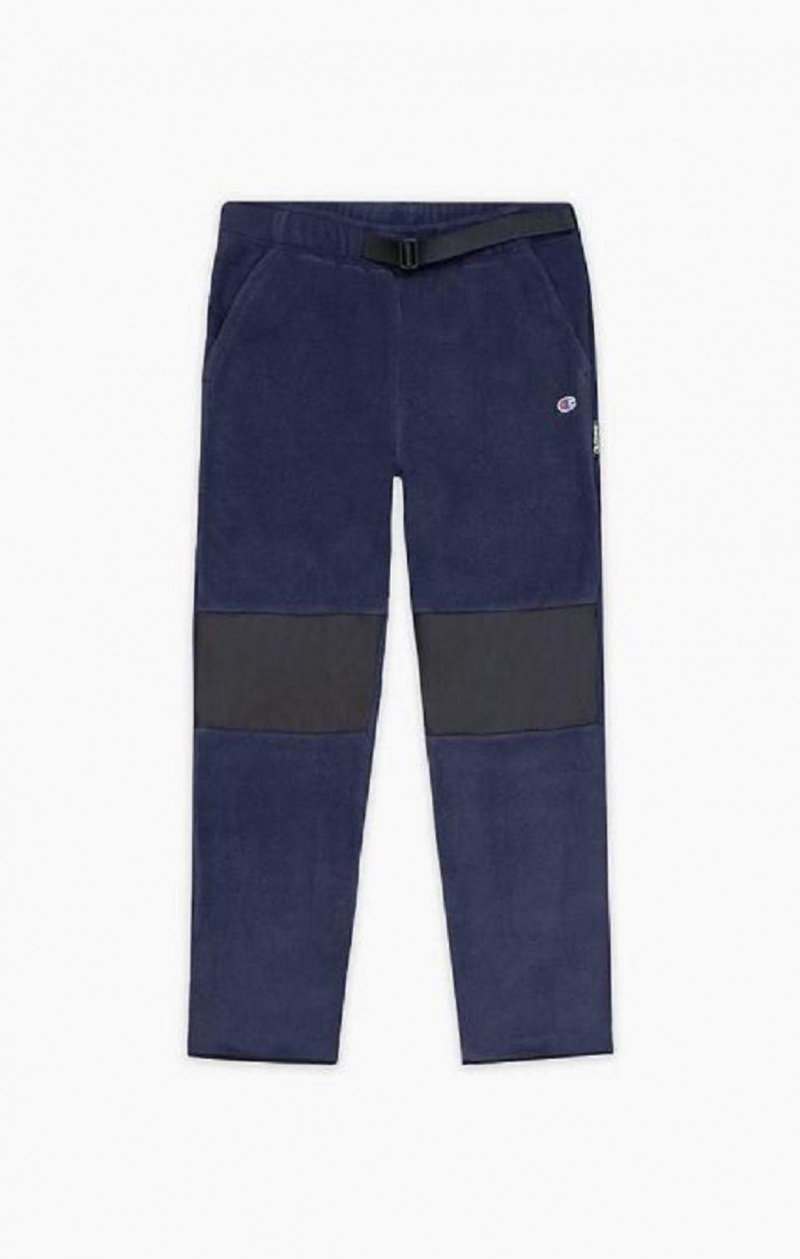 Pantalon Jogger Champion C Logo Polartech Recycled Velour Piste Pants Homme Bleu Foncé | 5892-RIEAF