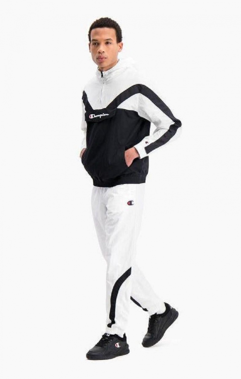 Pantalon Jogger Champion Colour Block Piste Pants Homme Blanche | 2859-RNBWM