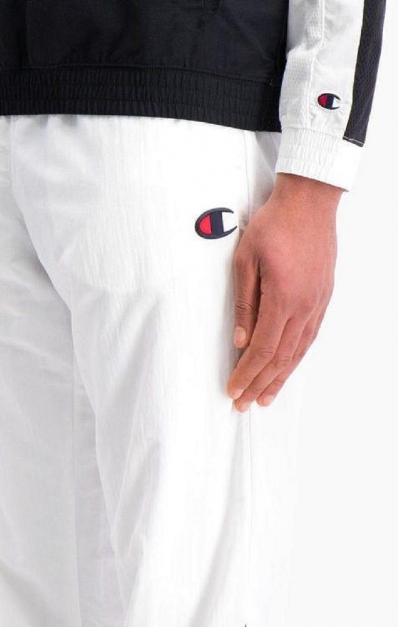 Pantalon Jogger Champion Colour Block Piste Pants Homme Blanche | 2859-RNBWM