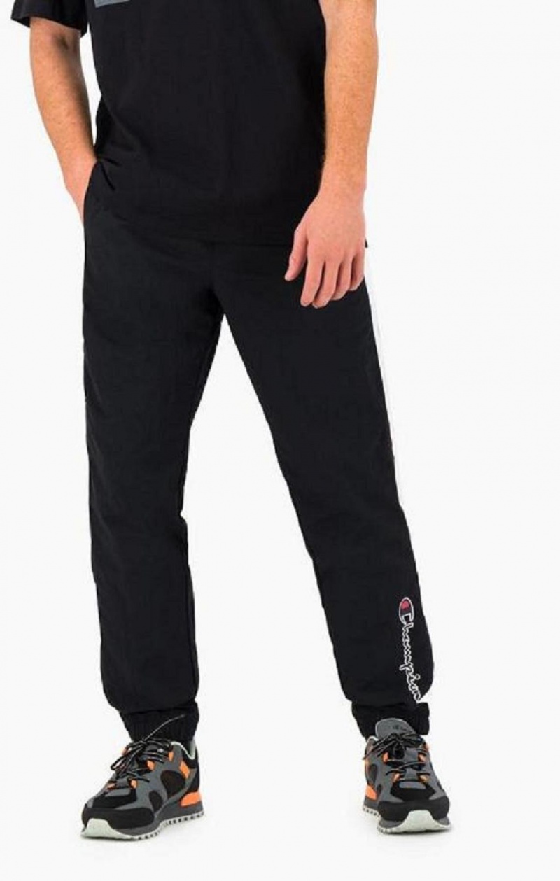 Pantalon Jogger Champion Colour Block Piste Pants Homme Noir | 0397-ZJNDR