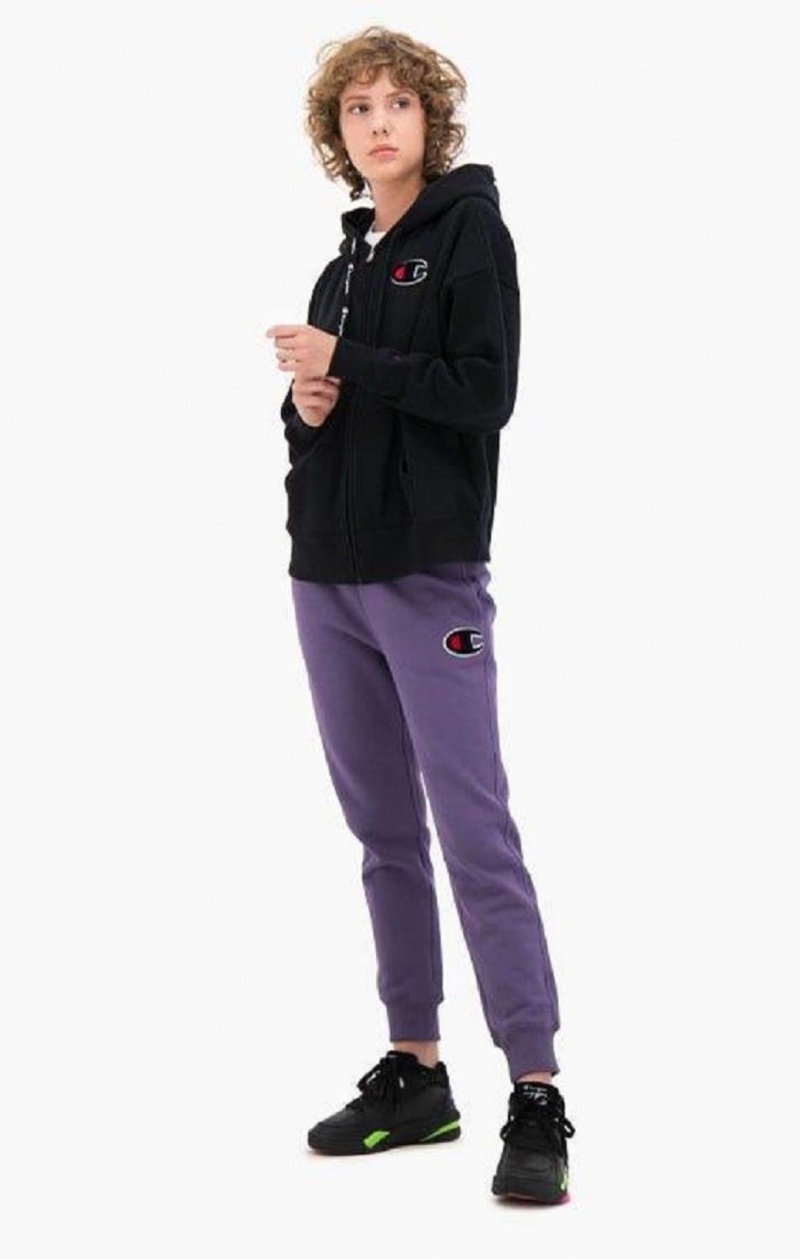 Pantalon Jogger Champion Contrast Cuff Fleece Velvet C Joggers Femme Violette Vert Olive | 8034-JQHAM