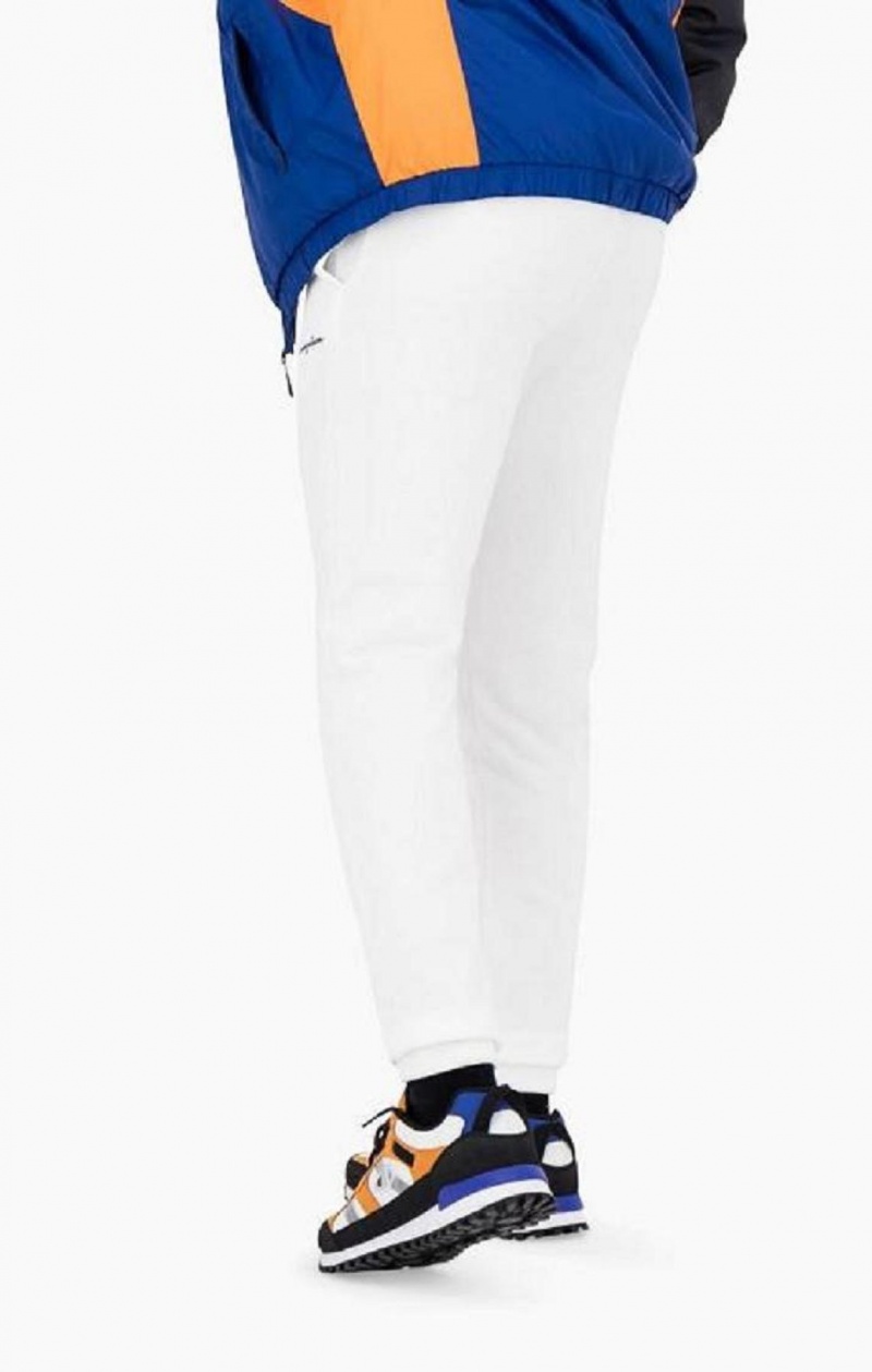 Pantalon Jogger Champion Cuffed Script Logo Joggers Homme Blanche | 8154-DNAWT