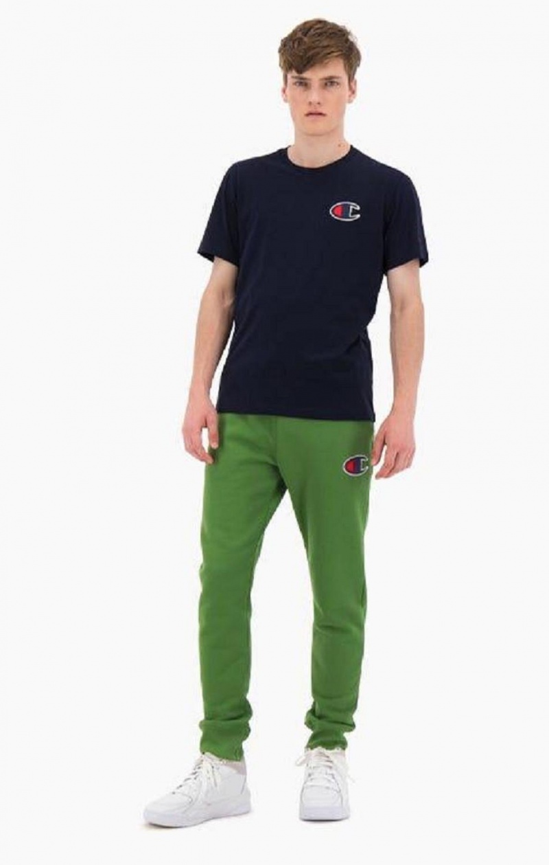 Pantalon Jogger Champion Daim C Coton Terry Cuffed Joggers Homme Vert | 3461-GDIJL