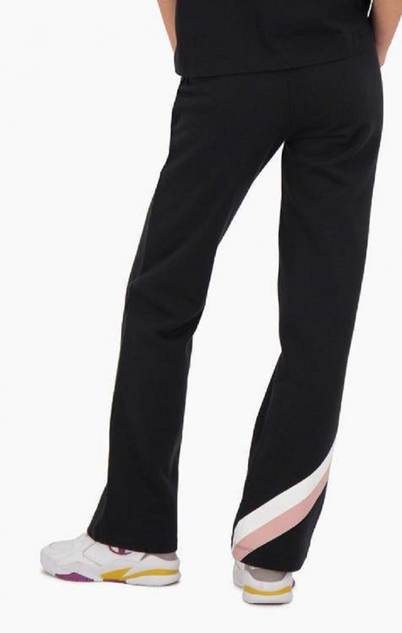 Pantalon Jogger Champion Droit Leg Coton Fleece Joggers Femme Noir | 9083-KVLMY