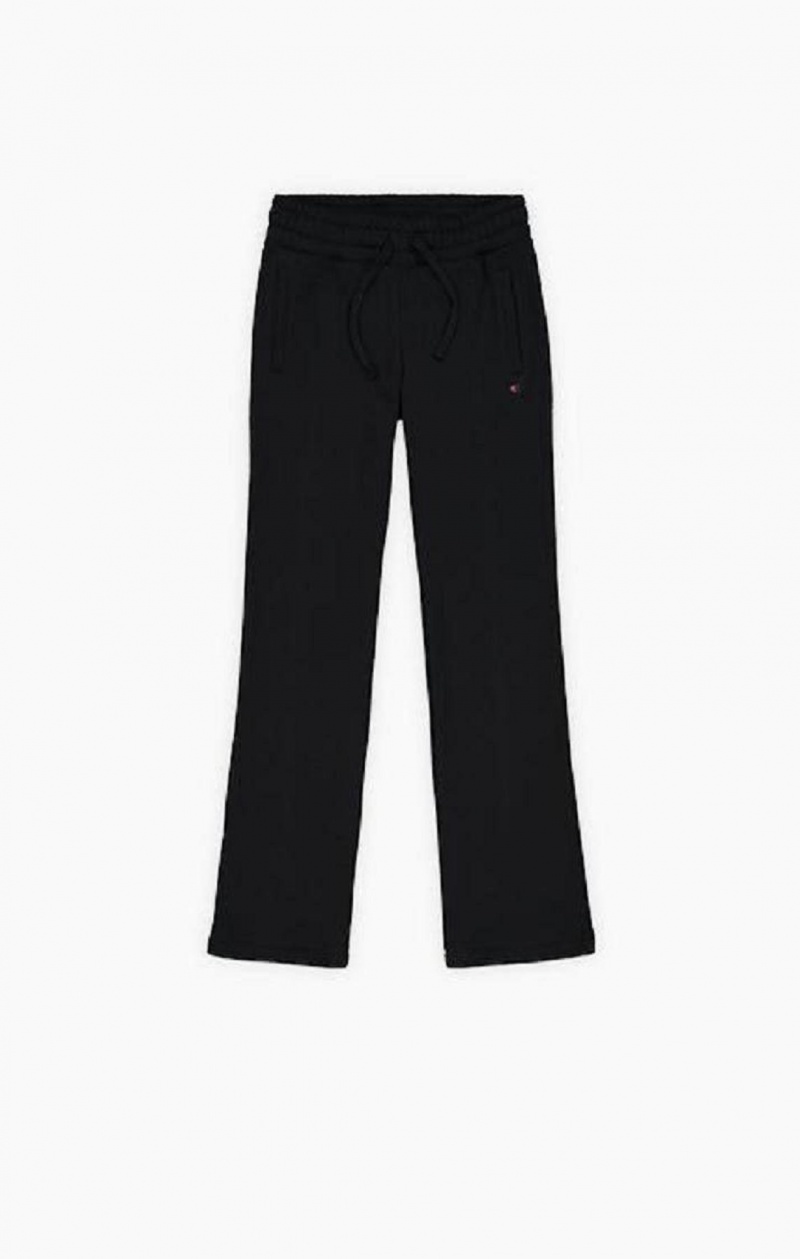 Pantalon Jogger Champion Droit Leg Coton Fleece Joggers Femme Noir | 9083-KVLMY