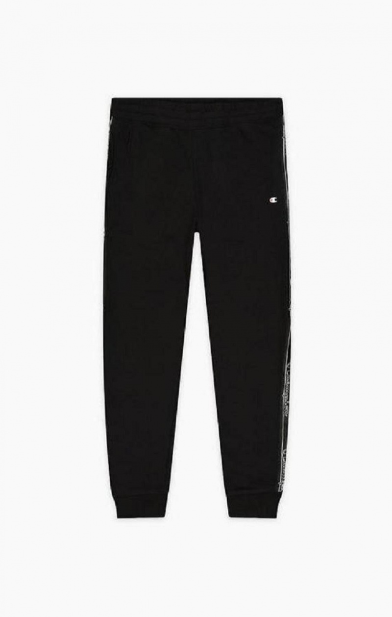 Pantalon Jogger Champion Jacquard Logo Tape Joggers Homme Grise Foncé | 0658-WRLPT