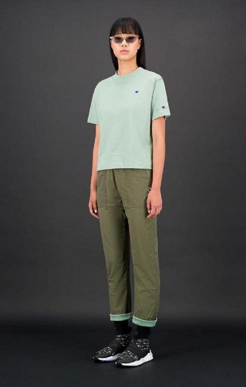 Pantalon Jogger Champion Legere Cargo Pants Femme Vert | 0947-CJFLE