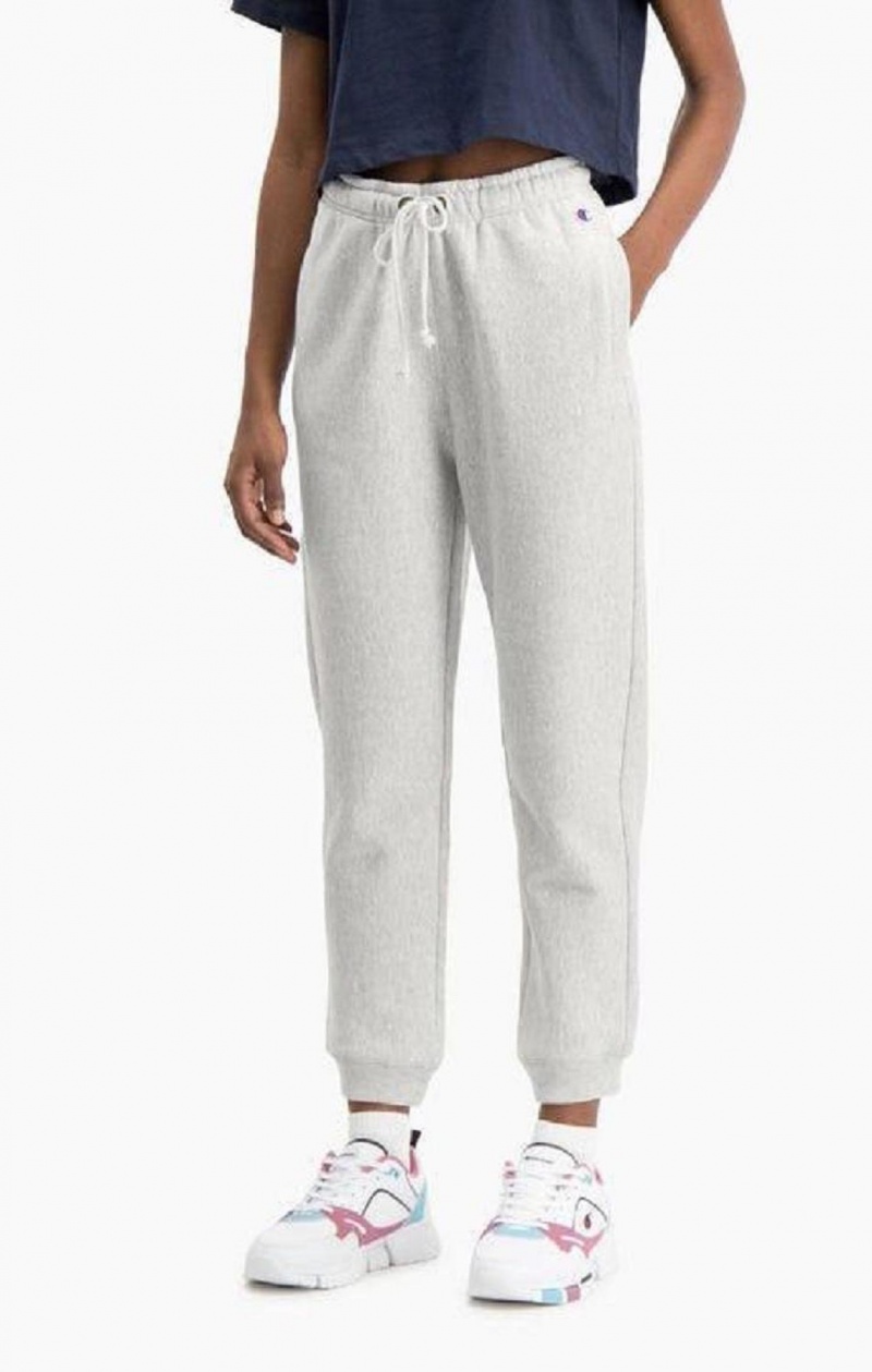 Pantalon Jogger Champion Legere Reverse Weave Cuffed Joggers Femme Grise Clair | 9785-IYXAT