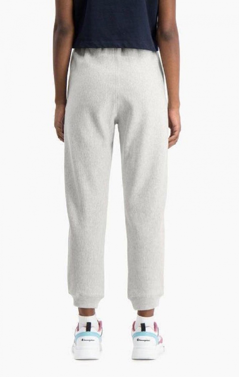 Pantalon Jogger Champion Legere Reverse Weave Cuffed Joggers Femme Grise Clair | 9785-IYXAT