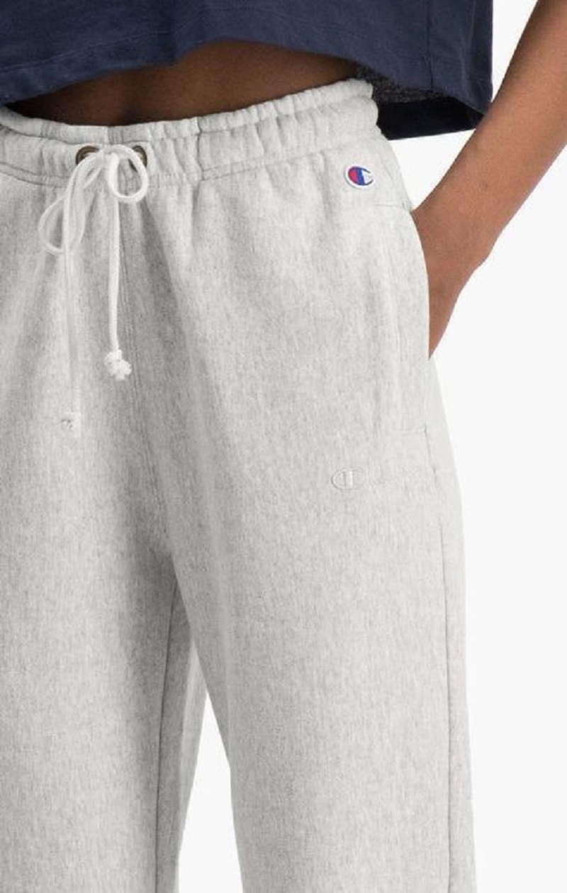 Pantalon Jogger Champion Legere Reverse Weave Cuffed Joggers Femme Grise Clair | 9785-IYXAT