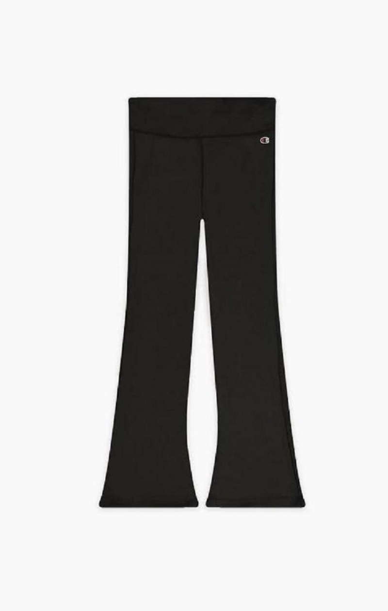 Pantalon Jogger Champion Mince Flared High Taille Leggings Femme Noir | 0259-VBGJL