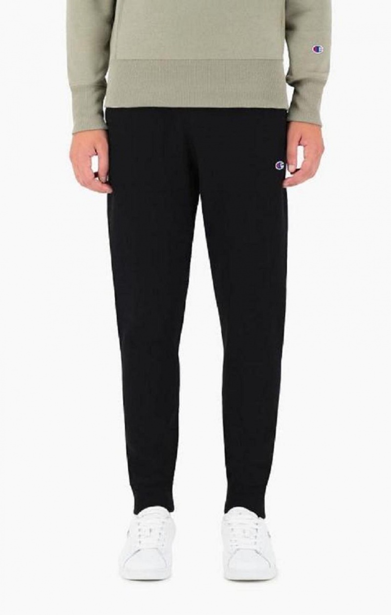 Pantalon Jogger Champion Nervuré Cuffed Reverse Weave Joggers Homme Noir | 1940-GWEMI