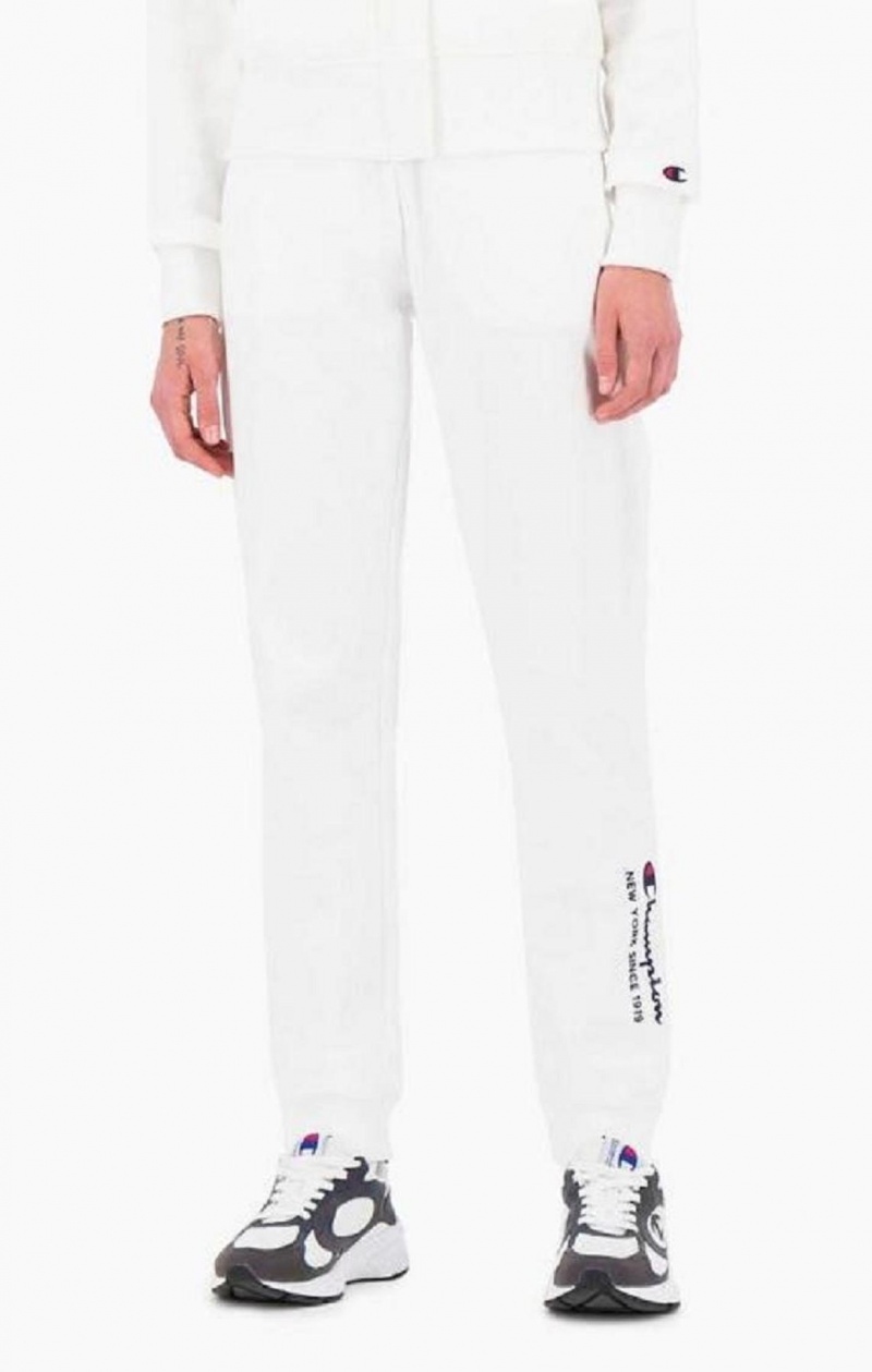 Pantalon Jogger Champion New York Joggers Femme Blanche | 1026-ZKIWG