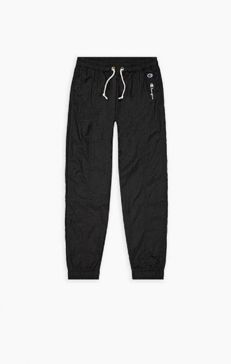 Pantalon Jogger Champion Panel Detail Cuffed Piste Pants Femme Noir | 1243-HYAJU