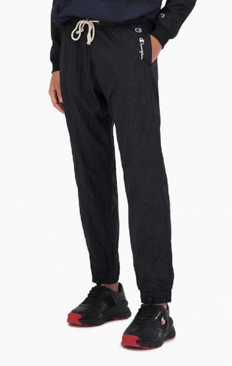 Pantalon Jogger Champion Panel Detail Cuffed Piste Pants Femme Noir | 1243-HYAJU