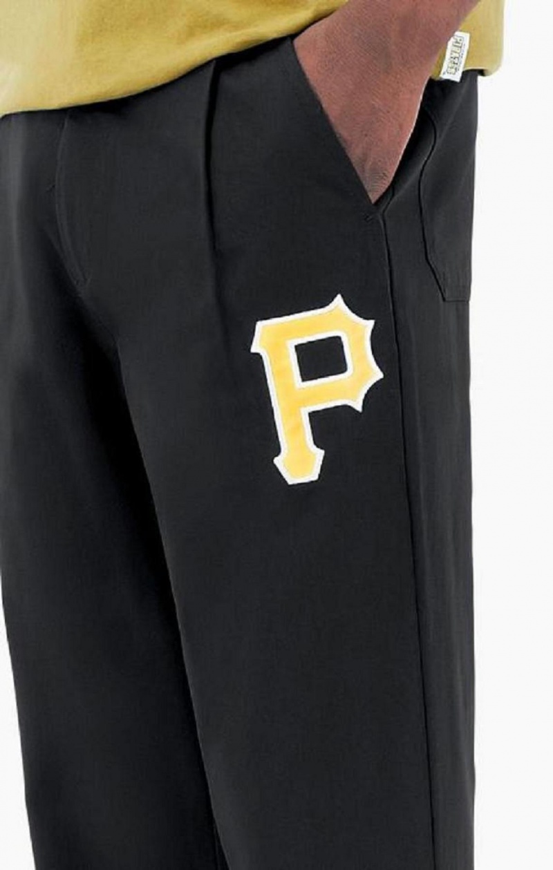 Pantalon Jogger Champion Pittsburgh MLB Droit Hem Woven Trousers Homme Noir | 0294-YRJSI