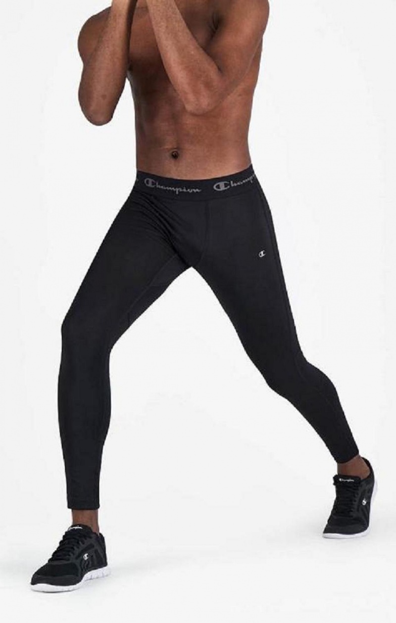 Pantalon Jogger Champion Quick Dry Compression Course Leggings Homme Noir | 7498-JKPTA