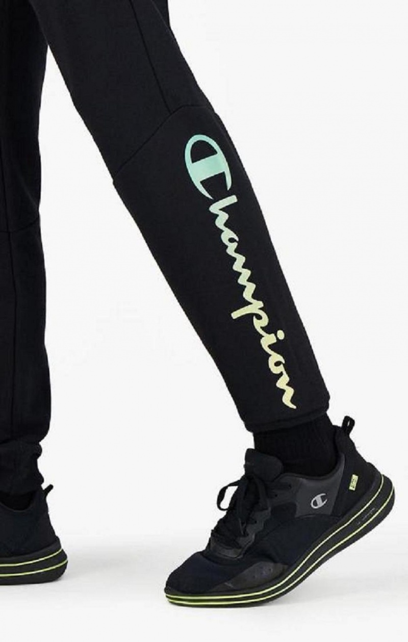 Pantalon Jogger Champion Rainbow Script Logo Sweatpants Homme Noir | 3068-ISBFM