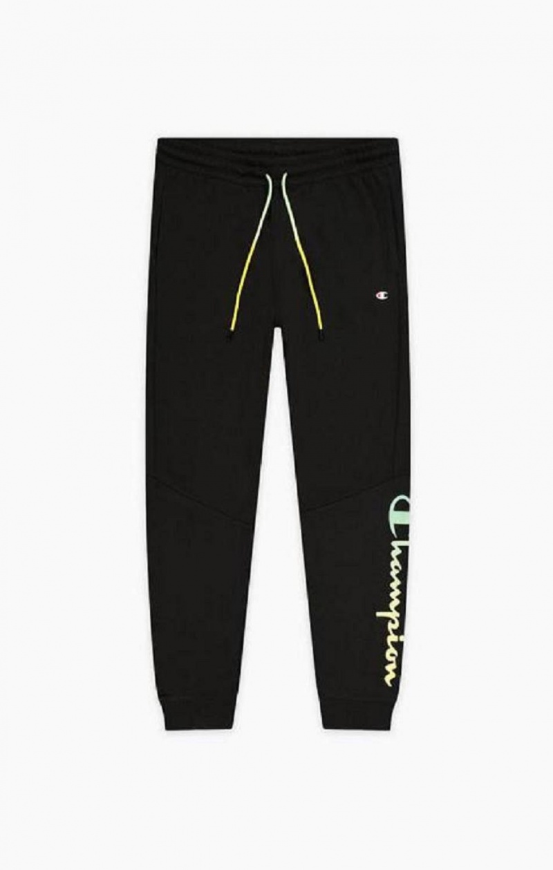 Pantalon Jogger Champion Rainbow Script Logo Sweatpants Homme Noir | 3068-ISBFM