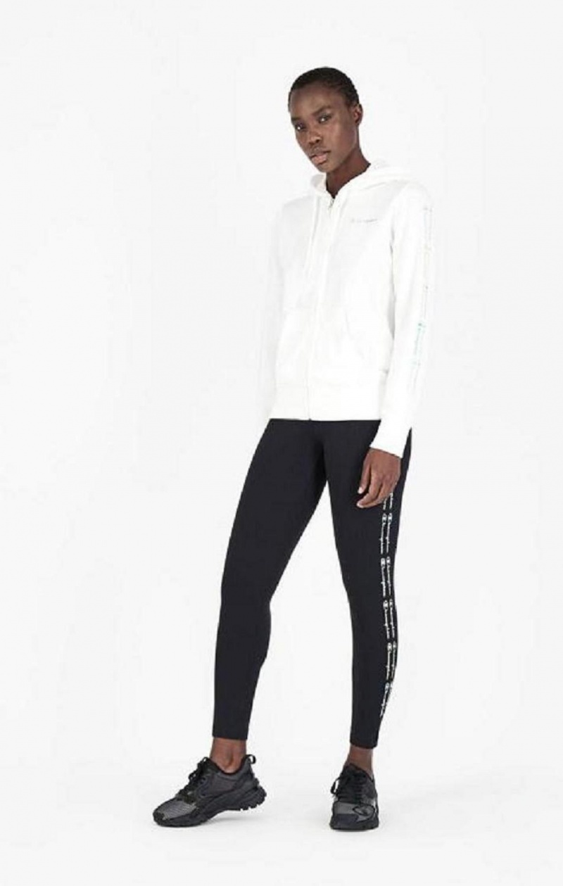 Pantalon Jogger Champion Rainbow Script Logo Print Leggings Femme Noir | 2379-DQFWB