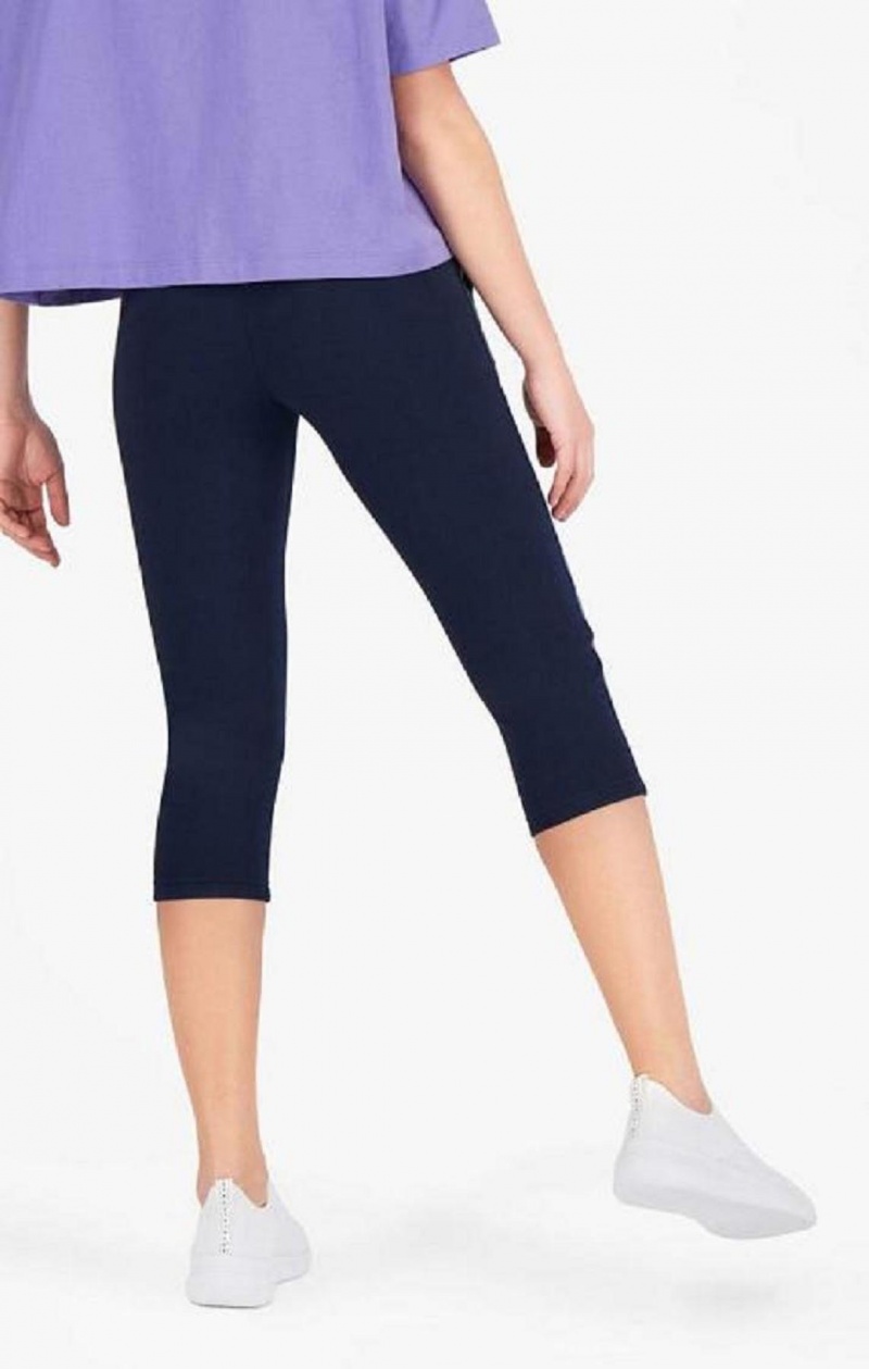 Pantalon Jogger Champion Rayé Jacquard Logo Tape Joggers Femme Bleu Foncé | 6507-BIOQN