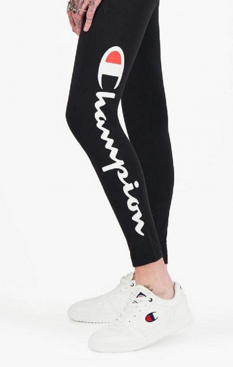 Pantalon Jogger Champion Script Logo 7/8 Leggings Femme Noir | 7250-DVFBC