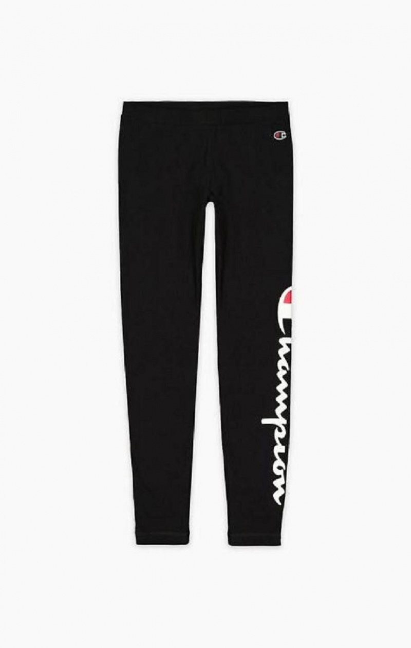 Pantalon Jogger Champion Script Logo 7/8 Leggings Femme Noir | 7250-DVFBC