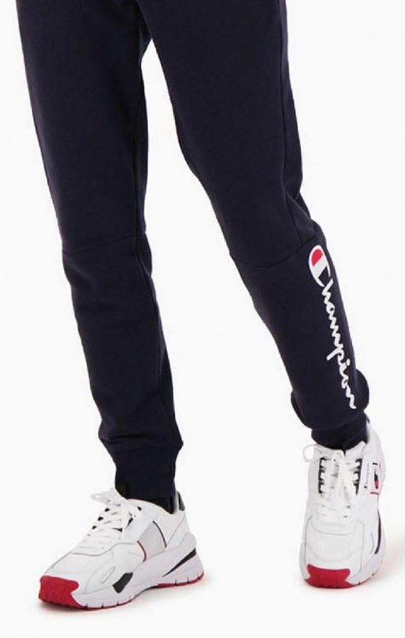 Pantalon Jogger Champion Script Logo Coton Terry Joggers Homme Grise Clair | 9261-HGSIA