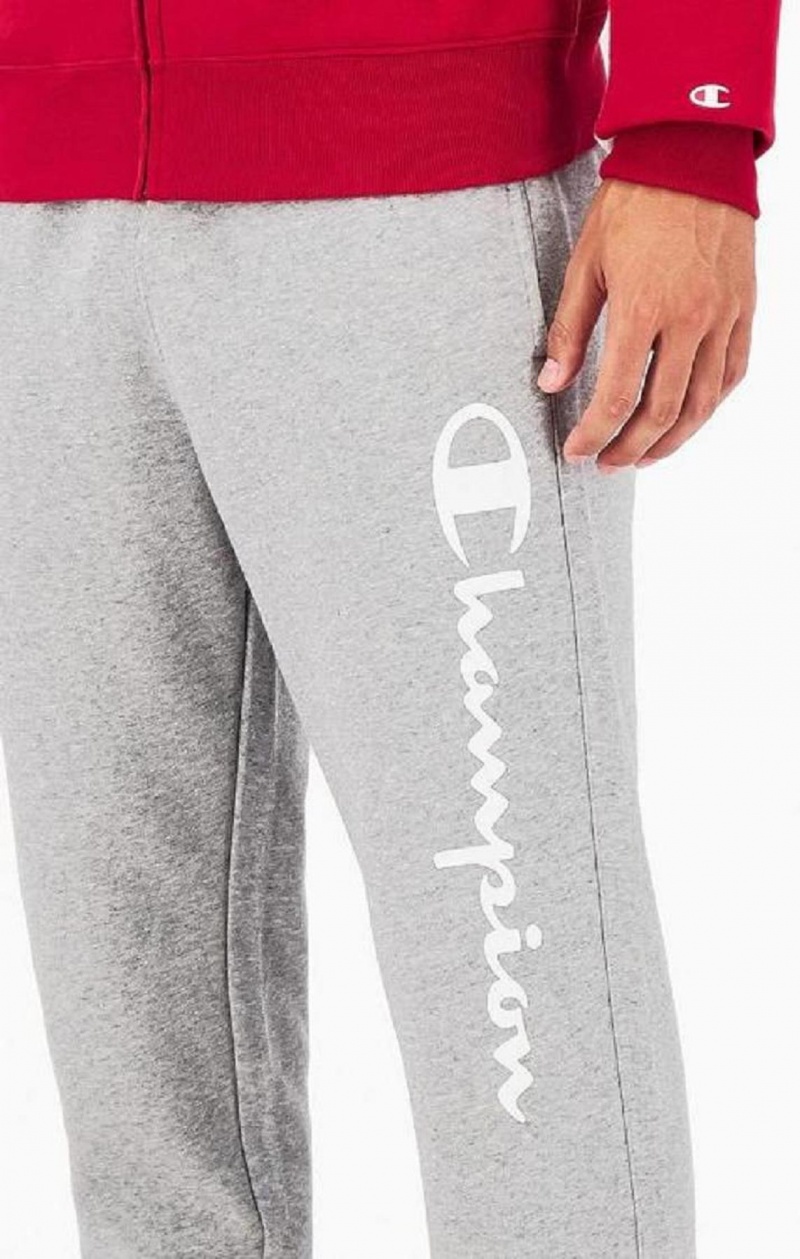 Pantalon Jogger Champion Script Logo Fleece Joggers Homme Grise Foncé | 6543-IXTEP