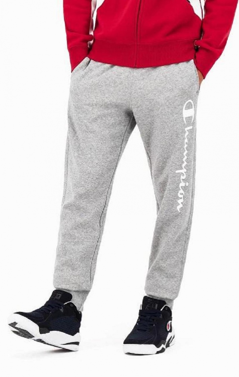 Pantalon Jogger Champion Script Logo Fleece Joggers Homme Grise Foncé | 6543-IXTEP