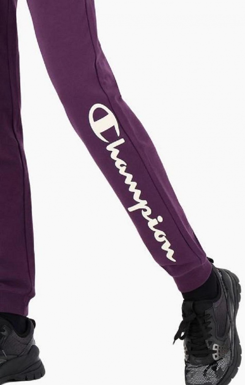 Pantalon Jogger Champion Script Logo Fleece Joggers Femme Violette Foncé | 2094-OATCI