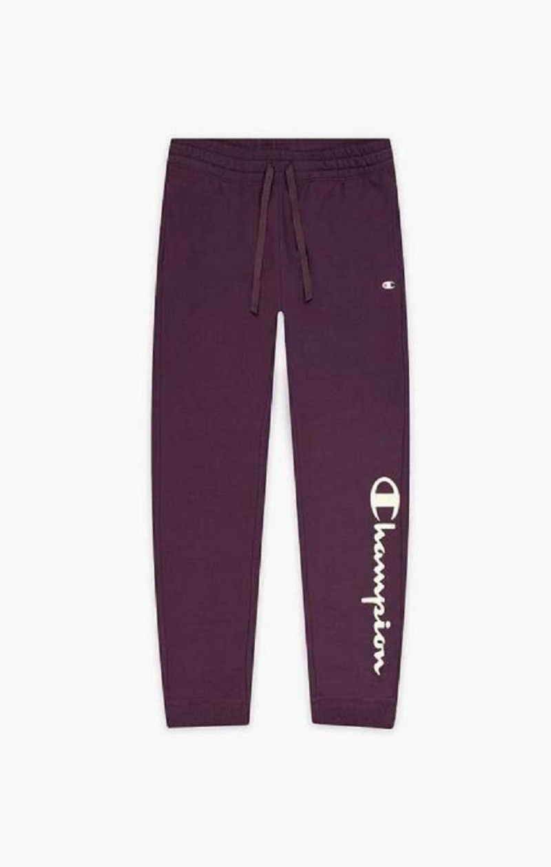 Pantalon Jogger Champion Script Logo Fleece Joggers Femme Violette Foncé | 2094-OATCI