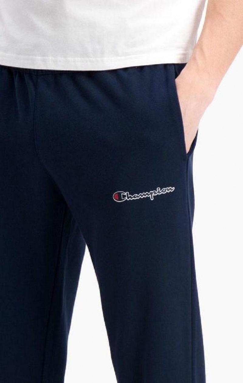 Pantalon Jogger Champion Script Logo Print Cuffed Joggers Homme Turquoise Foncé | 4950-AGBXQ