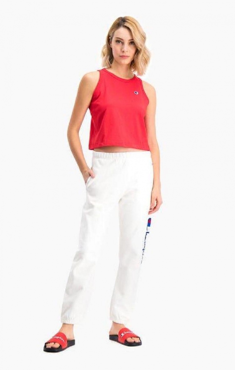 Pantalon Jogger Champion Script Logo Stretch Reverse Weave Joggers Femme Blanche | 7536-SOBWF