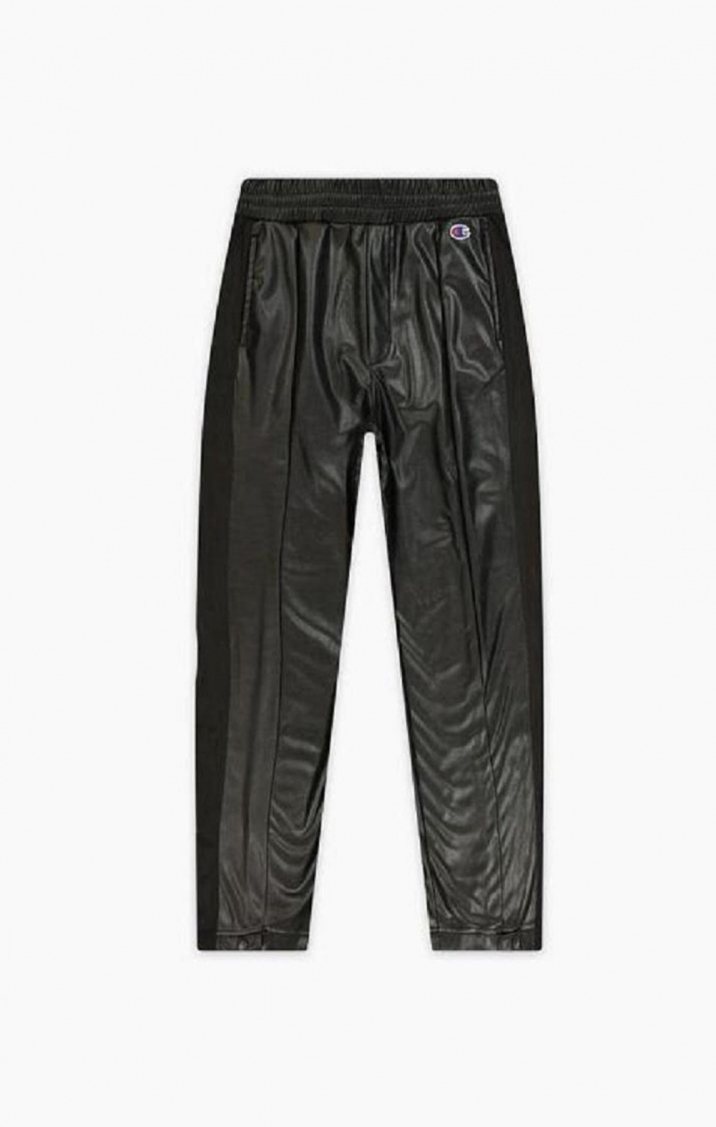 Pantalon Jogger Champion Seam Detail Snap Bottom Droit Leg Joggers Femme Noir | 0839-QRSIC