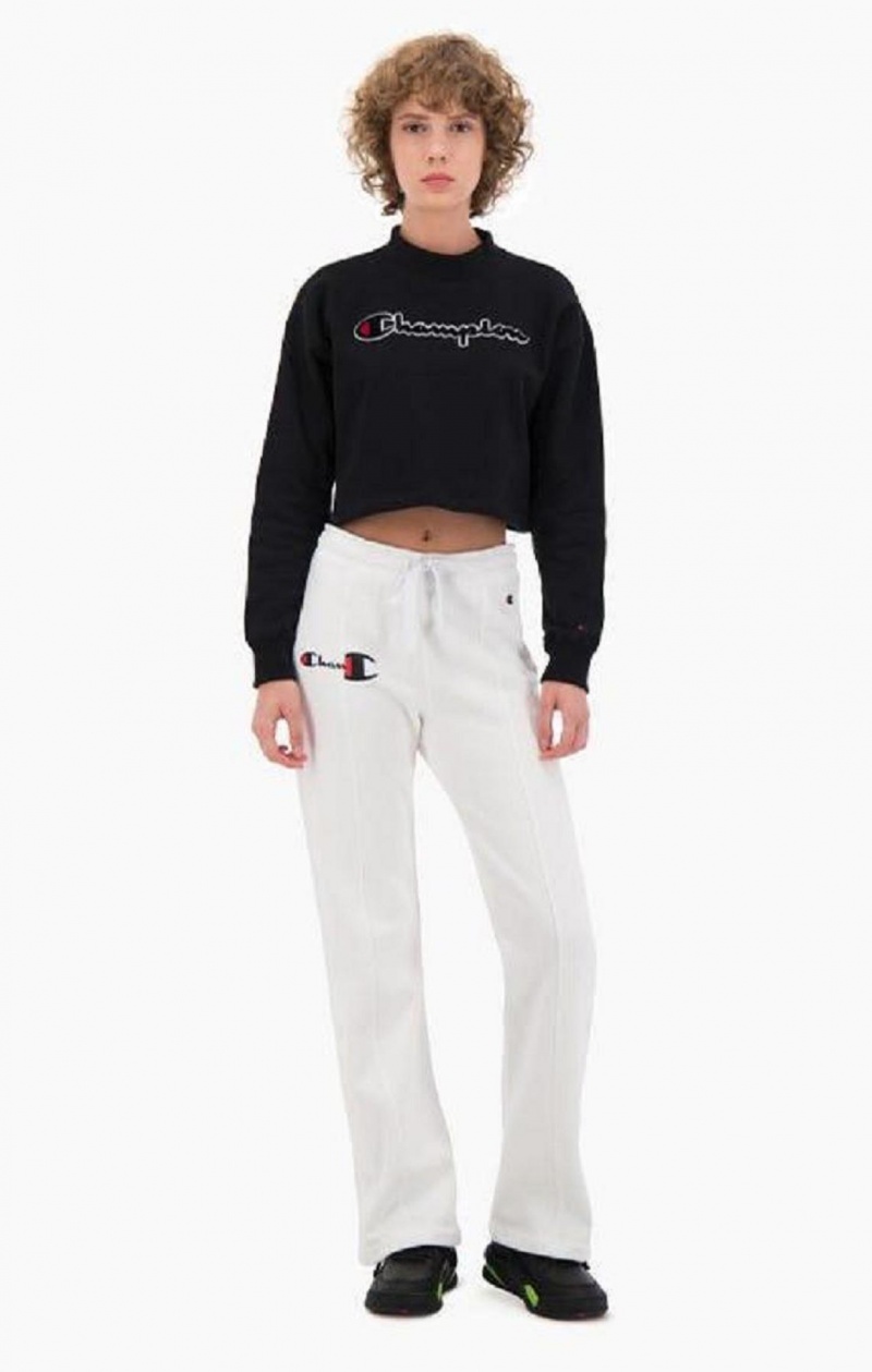 Pantalon Jogger Champion Spliced Logo Popper Piste Pants Femme Blanche | 0468-BZTIM