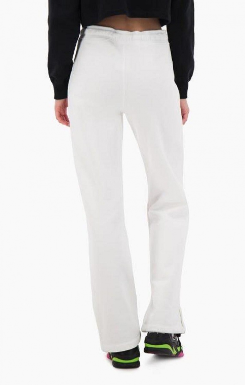 Pantalon Jogger Champion Spliced Logo Popper Piste Pants Femme Blanche | 0468-BZTIM